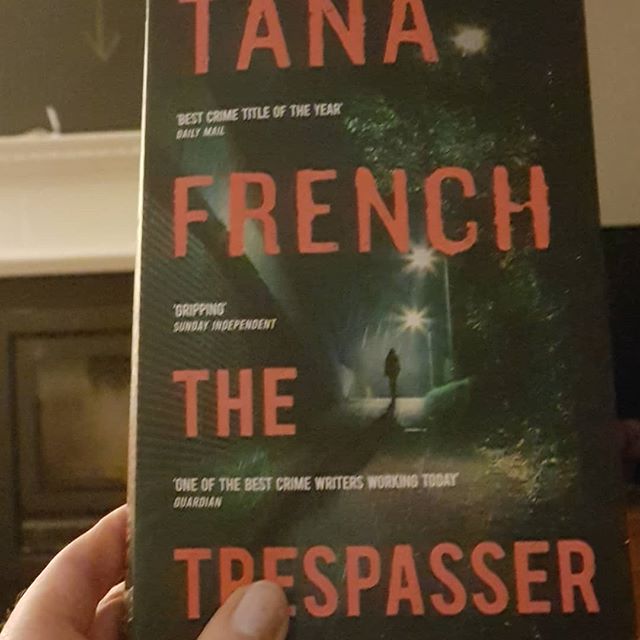 Tana French and her utterly compelling and cannot put down crime fiction novel, The Trespasser. I'm even listening to it on audio book on the way to work.