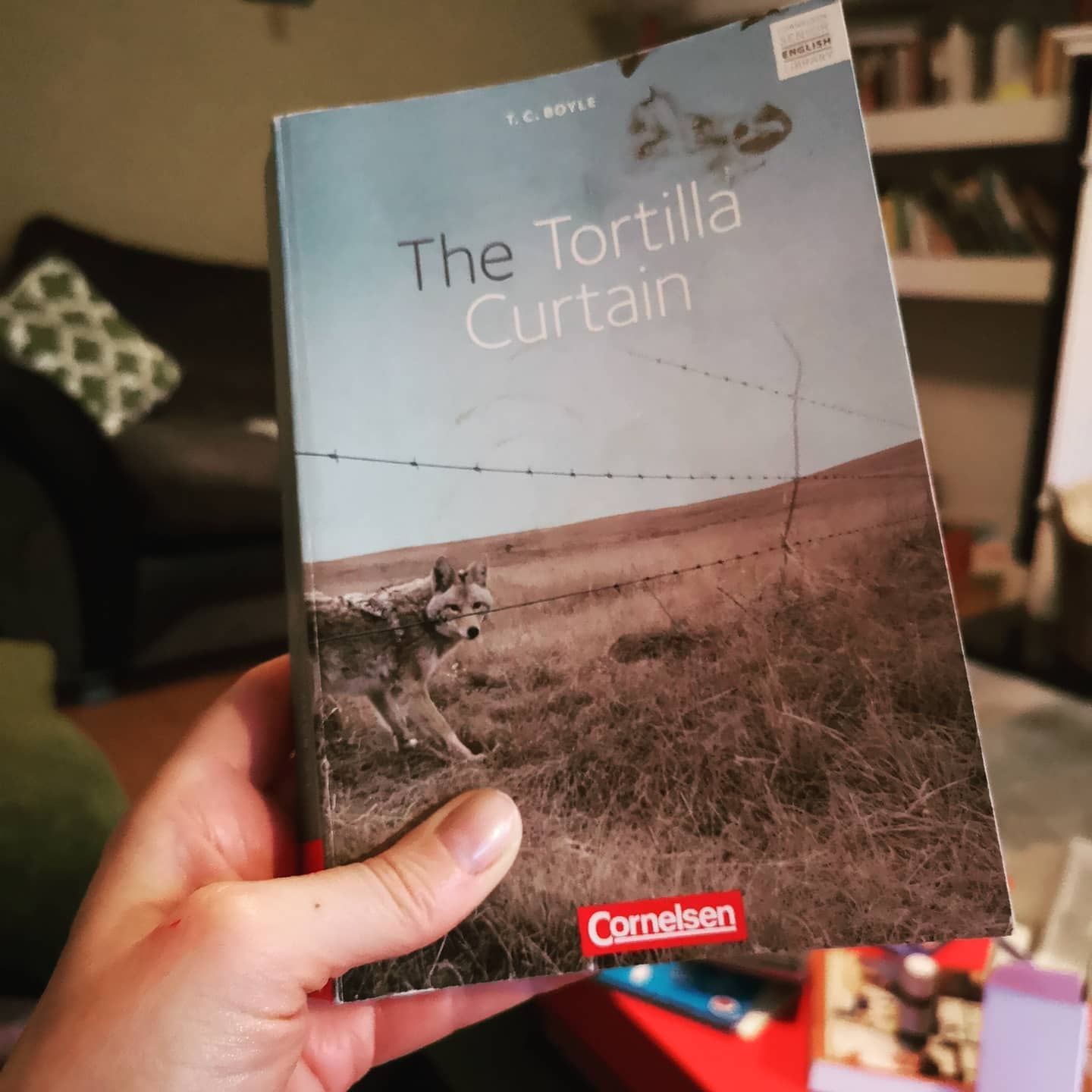 The Tortilla Curtain by T. C. Boyle. Current read. Devouring but let's wait till the end till I make up my mind. No sense in making a snap judgement now...