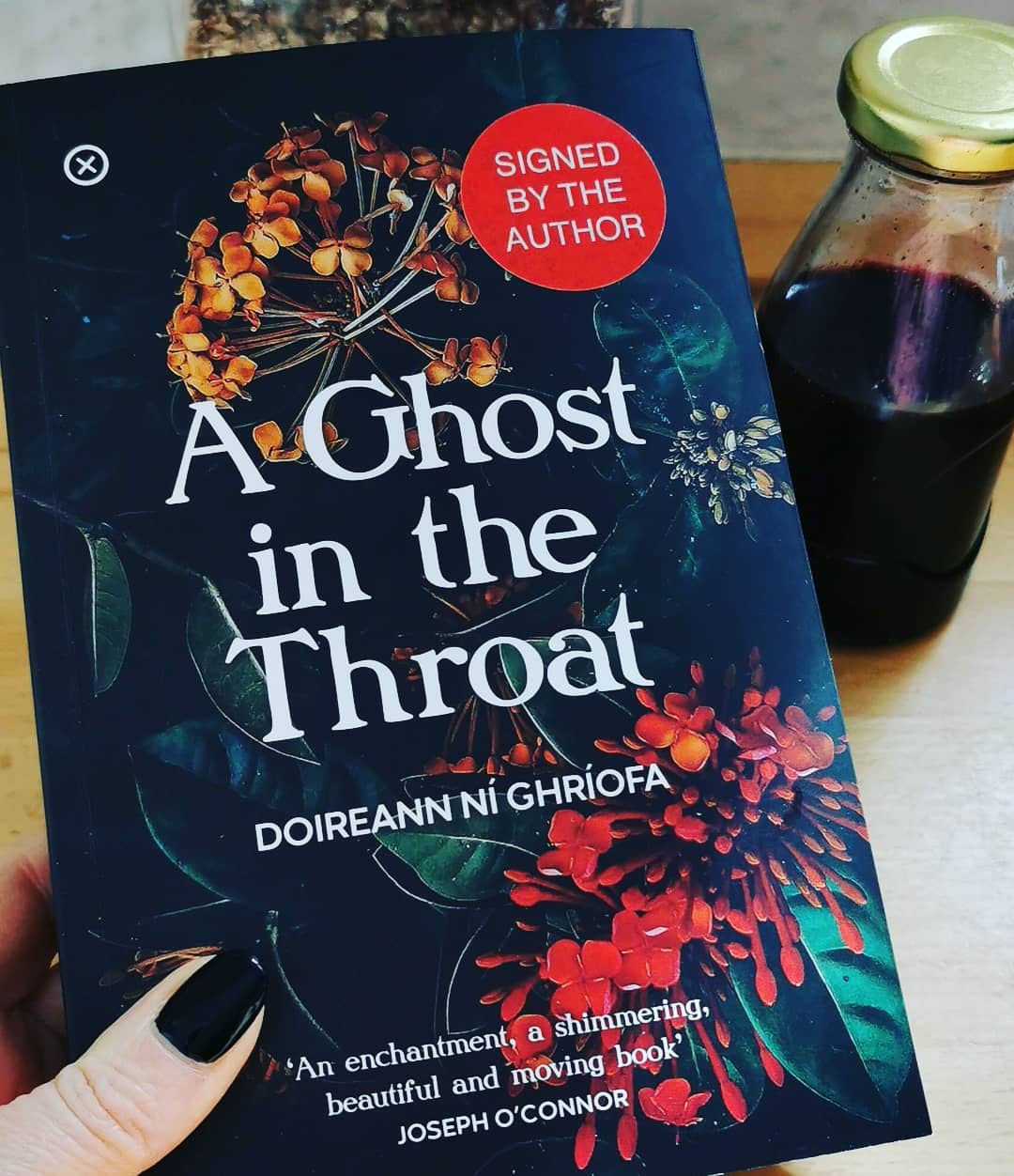 A ghost in the throat by Doireann Ni Ghriofa.
Really enjoyed this mix of getting to know about Doireann and her life as well as her utter fascination with Eibhlin Dubh Ni Chonaill. Eibhlin composed Caoineash, a lament for her husband Art when he was murdered and Doireann goes on a mystery research trail trying to find out why Eibhlin was deleted from history. The book also contains Doireann’s translation of the poem.
This book was a easy but challenging read and one I read ultra quickly. Recommended from me!